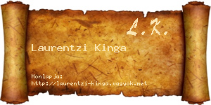 Laurentzi Kinga névjegykártya